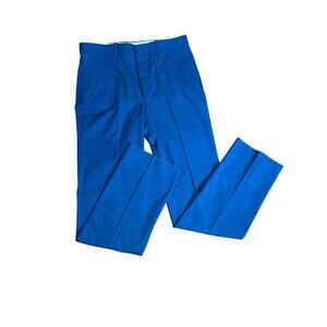 NWT Vintage 80s Woolrich Flat Front Unhemmed Pants 36" W #1493 Navy Made in USA